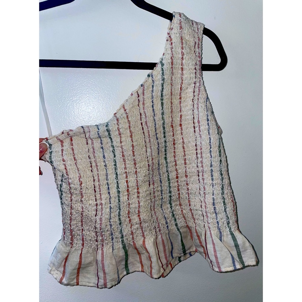 American Eagle Multi-Color One Shoulder Top